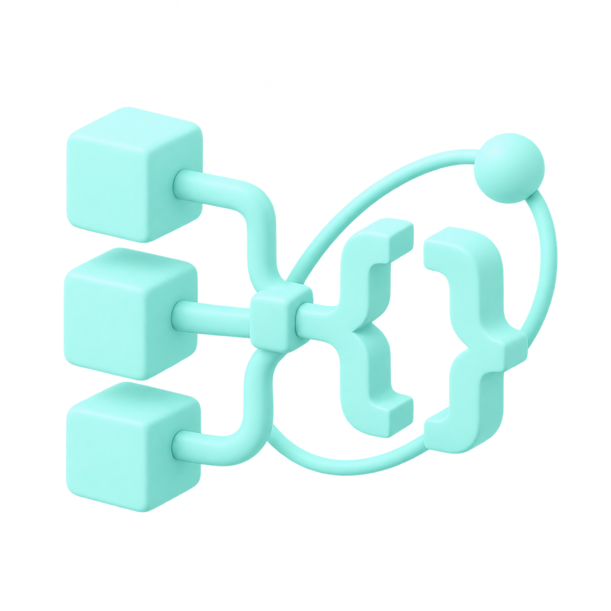 Ilustração de blocos conectados para construção